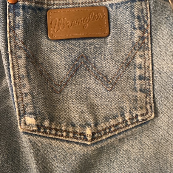 Wrangler Super Distressed Vintage Blokecore Denim Jeans 31/32 - Picture 4 of 15